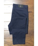 HUGO BOSS Hombre Kaito Ajustado Algodón Elástico Azul Oscuro Chinos 38R ... - $1,237.39 MXN