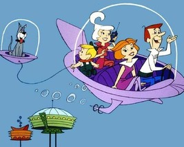 The Jetsons George and family fly in space ship with dog in tow poter 24x30  - $29.99