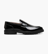 Stacy Adams Hazelton Moc Toe Penny Slip On Walking Shoes Black Patent 25736-004 image 3