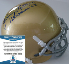 Johnny Lattner 1953 Heisman signed Notre Dame fighting Irish mini helmet Beckett - $197.99