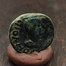 Ancient Greek Roman Byzantine Kushan Coin Green Patina Coin CN-5y - £26.70 GBP