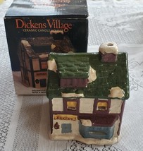 Vintage Dickens Village Ceramic Candle Holder Bakery Christmas House w/ ... - $190.20 MXN