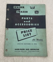 Kaiser Frazer Parts Price List Manual Original Book Vintage 1950 - $13.25