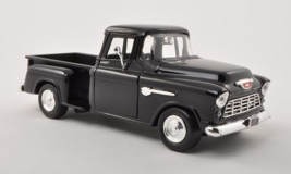 Motormax Chevrolet 5100 Stepside Pick Up Black 1955 1:24 - $29.69