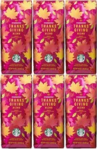 6 PACK Starbucks Thanksgiving Blend Whole Bean Coffee 16 oz (2021) - £39.50 GBP