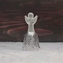 Frosted and Clear Small Angel Bell Made in Ireland, small blemish on bell - £14.39 GBP