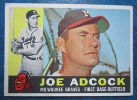 Vintage 1960 Topps Baseball #3 Joe Adcock Milwaukee Braves - £2.35 GBP