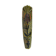 Zeckos Topang Burang Aborigine Mask Hand Crafted Wall Decor 20 Inch - £26.07 GBP