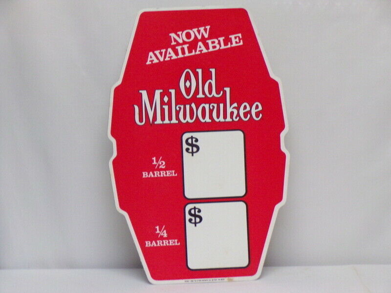 Primary image for ORIGINAL Vintage 1984 Old Milwaukee Beer Barrel 12x18" Advertisement Sign