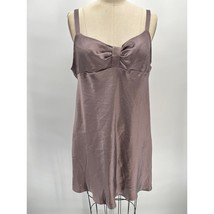 Victoria&#39;s Secret Babydoll Slip Sz L Brown Satin Mini Dress - £14.84 GBP