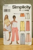 5062 Simplicity Sewing Patten HH 6-12 6 Made Easy Summer Pants Shorts Uncut - £7.93 GBP