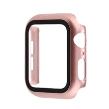 Hard PC Bumper Case w/ Tempered Glass for Apple Watch 45mm Series 7 ROSE GOLD - £6.00 GBP