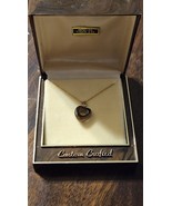 Vintage Alsten Co Genuine Tiger Eye Heart Pendant Necklace 1/20 12K Gold Filled - $50.00