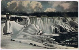 Postcard American Falls In Winter C - £3.08 GBP