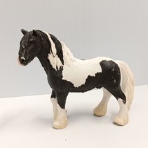 Schleich Stallion Black White Horse Farm Animal &#39;07 Retired Tinker - £9.58 GBP
