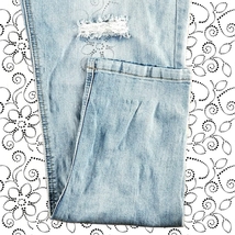 HART Denim Jeans Straight Leg Size 29 Light Blue Wash Distressed Style 12078 image 3