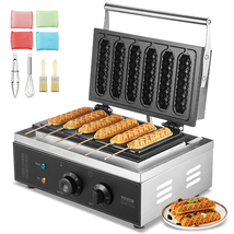 VEVOR Commercial Waffle Stick Maker, 6PCS 1500W Waffle Baker Machine, No... - €104,56 EUR