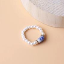 Beaded Pearl Stretch Toe Ring - £8.64 GBP