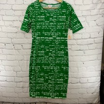 Lularoe Julia Dress Womens Sz XS Green White Print NWT - $19.79