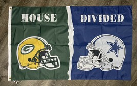 Green Bay Packers vs Dallas Cowboys House Divided Flag 90cmx150cm Sports - $20.00