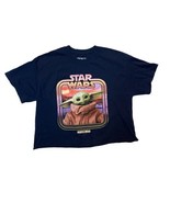 Star Wars Mandalorian Grogu Baby Yoda Cropped T-Shirt Women&#39;s Size M - $215.14 MXN