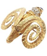 Rare Ilias Lalaounis 18k Yellow Gold Ram Ares Diamond Ruby Sapphire Larg... - $219,026.73 MXN