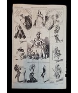 Tweleth Night Characters 1843 The Illustrated London News Alfred Crowquill  - $129.90