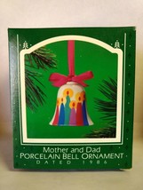 Hallmark Ornament 1986 - Mother and Dad Porcelain Bell - $14.95