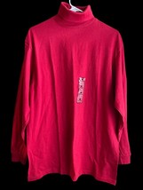 NWT Men’s VTG Basic Editions Long Sleeve Turtleneck USA Medium Brick Red... - $20.79