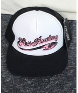 Fox Racing White Black Pink Graphic Trucker Hat Adjustable Snapback NWT - $27.27 CAD
