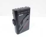 Sanyo M GR62 Stereo Cassette Player AM FM Radio Walkman Retro TESTED Works - $32.39