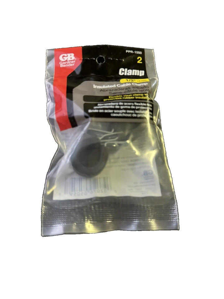 GB Gardner Bender PPR-1550 1/2&quot; Insulated Rubber Clamp Pack 2 Count - $1.78