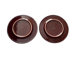 2pc Ralph Lauren Stoneware 9" Burgundy Salad Plate Lot Made in Italy image 6
