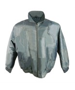 AZZURE BOMBER LEATHER JACKET W STUDS Ex 0570B - $541.51 CAD+