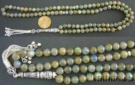 Islamic Prayer Beads Tesbih 99 Labradorite &amp; Sterling Silver - £128.90 GBP
