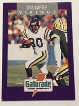 Cris Carter Minnesota Vikings 1994 Police-Sponsored Gatorade NFL Football Card - £3.92 GBP