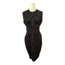 Ronny Kobo Dress Womens XS Black Mars Dress Tropez Flocked Mesh 47-80149TFM - $58.13