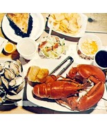 1980s Lobster Dinner Down East Gourmet Delight Maine Postcard Coastal E8... - $19.99
