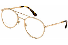 JIMMY CHOO JC230 0J5G 00 Gold / Clear 51mm Eyeglasses New Authentic - £54.84 GBP