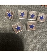 6- Patriotic One Blue Star  Lapel Pins - £7.58 GBP