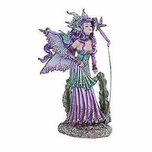 Amy Brown Pixie Gossip Enchanted Elf Fairy With Purple Nymph Dragonfly Statue - £47.89 GBP