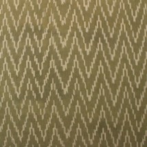 Flame Olive Green Cream Chevron Zig Zag Drapery Multiuse Fabric By Yard 54&quot;W - £5.52 GBP