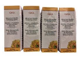 GiGi Bleached Muslin Epilating Strips for All Soft Waxes 100 CT Pack of 4 - £10.02 GBP