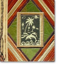 Leaf Notebook Journal Hand Crafted Bali Dolphins Palm Tree Natural Leave... - £9.71 GBP