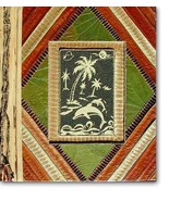 Leaf Notebook Journal Hand Crafted Bali Dolphins Palm Tree Natural Leave... - £9.76 GBP