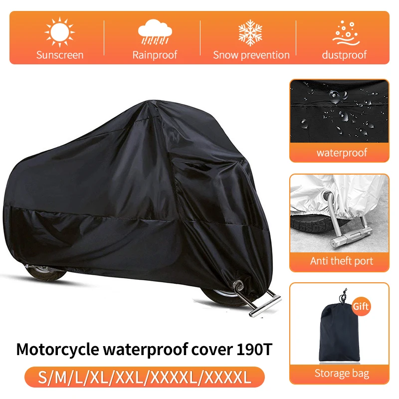 Motorcycle Waterproof Full Covers Outdoor Motorcycle Rain Clothing UV Sunscreen - £21.33 GBP+
