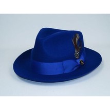 Bruno Capelo Hat Australian Wool Fedora Teardrop Crown Fabio FB235 Royal image 2