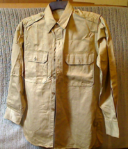 USAF Korean War Era 1950&#39;s Chief Master Sergeant Khaki Shirt Creighton DS-1 - $15.00