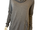 Olivia Sky Gray Knit Long Sleeve Cowl Neck Tunic Top Size M - $15.90 CAD