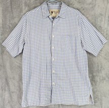 Vintage Silk Circa 1969 Shirt Mens XLarge Blue White Dadcore Casual Butt... - £38.91 GBP